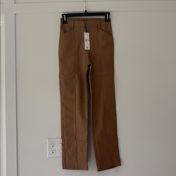 LBLC the Label Camel Leather Pants - Picture 1 of 4